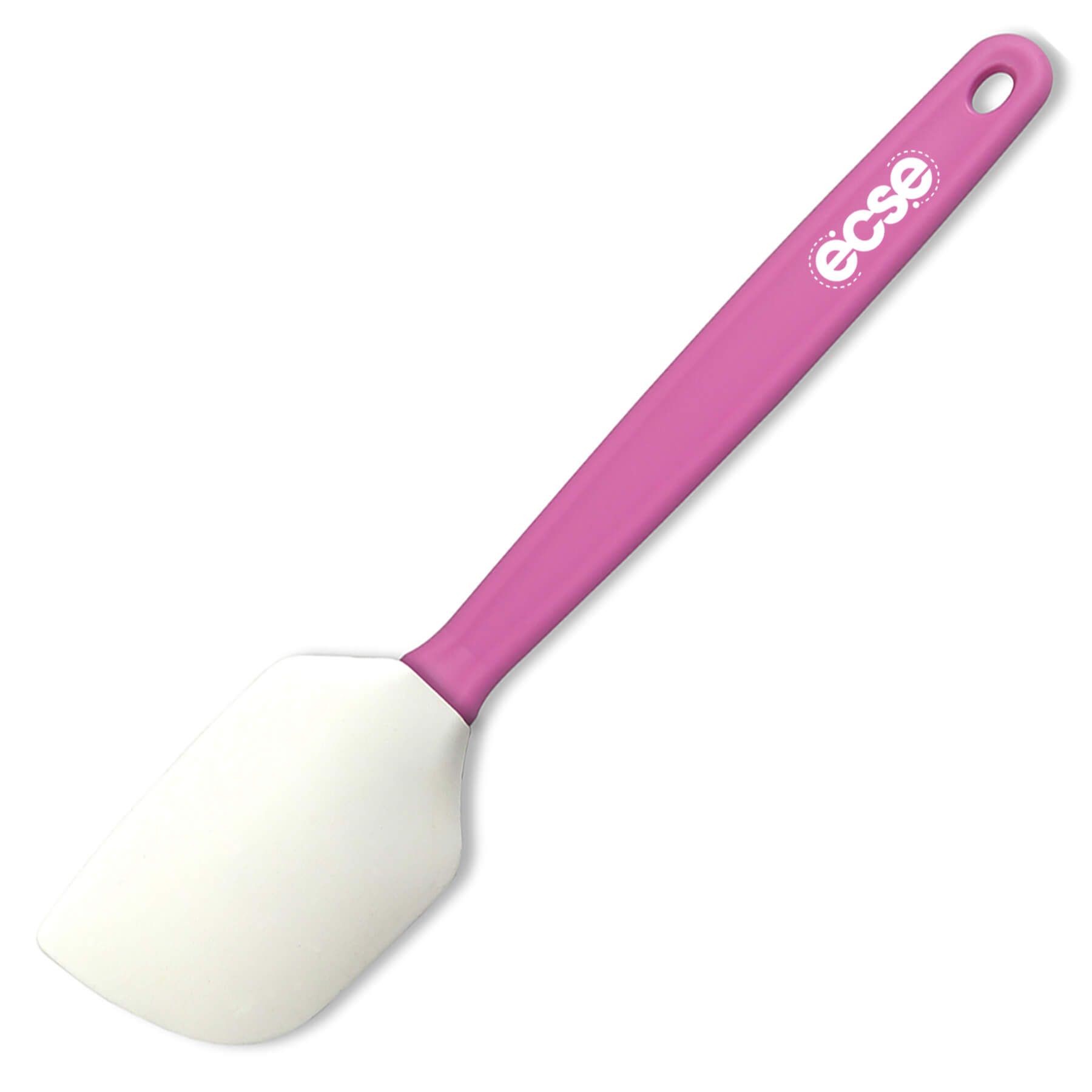 Imprinted - Picante Pink Handle - White Spatula